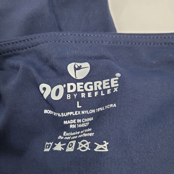 NWT 90 DEGREE blue high waist power flex yoga legging L - Picture 3 of 10